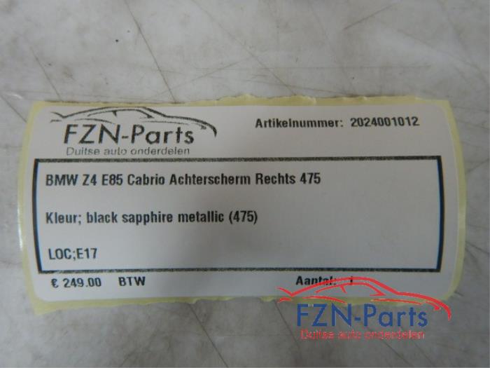 Zijpaneel Bekleding links-achter BMW Z4 (22739343)