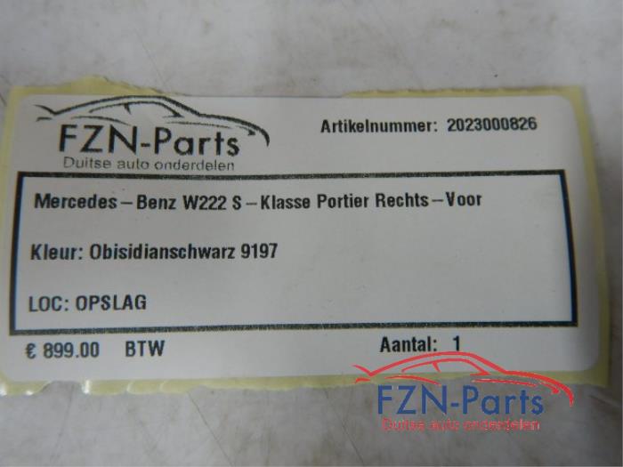Portier 4Deurs rechts-voor Mercedes S-Klasse (22723026)