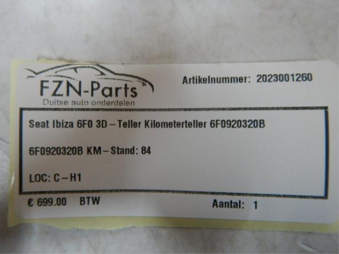 Seat Ibiza 6F0 3D-Teller Kilometerteller