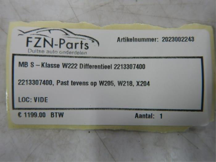Differentieel achter Mercedes S-Klasse (22733820)