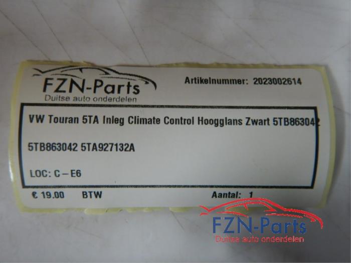Climatronic Paneel Volkswagen Touran (22741287)