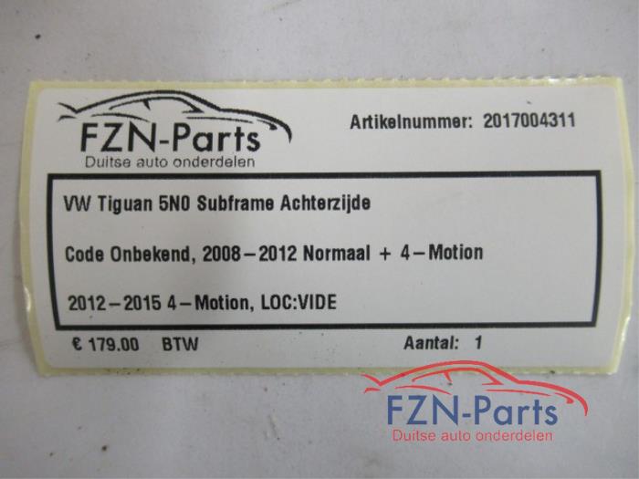 VW Tiguan 5N0 Subframe Achterzijde