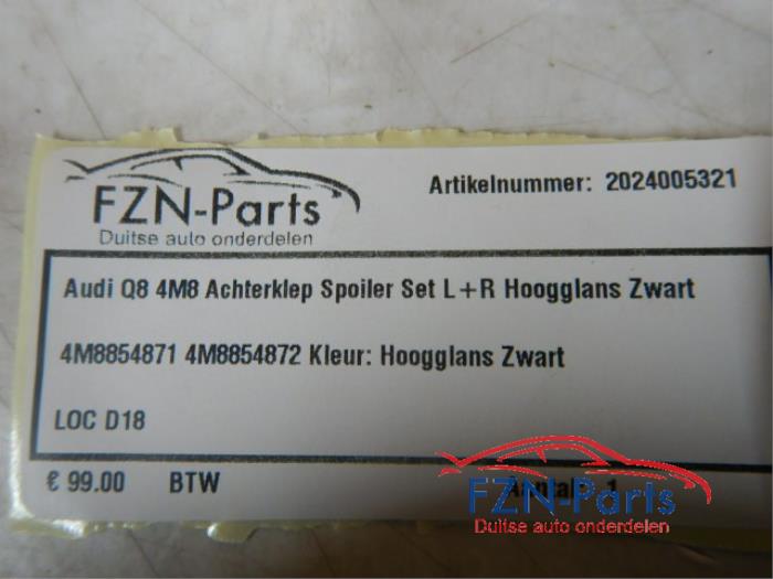 Spoiler achterruit Audi Q8 (22727347)