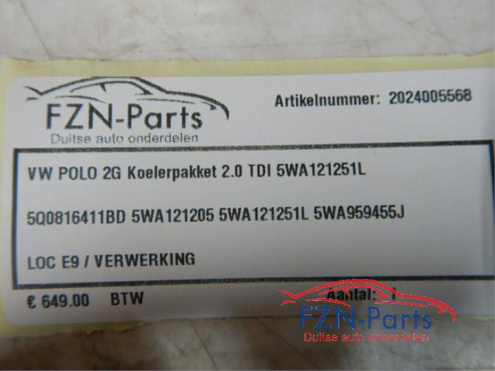 Koelerset Volkswagen Polo (22726821)