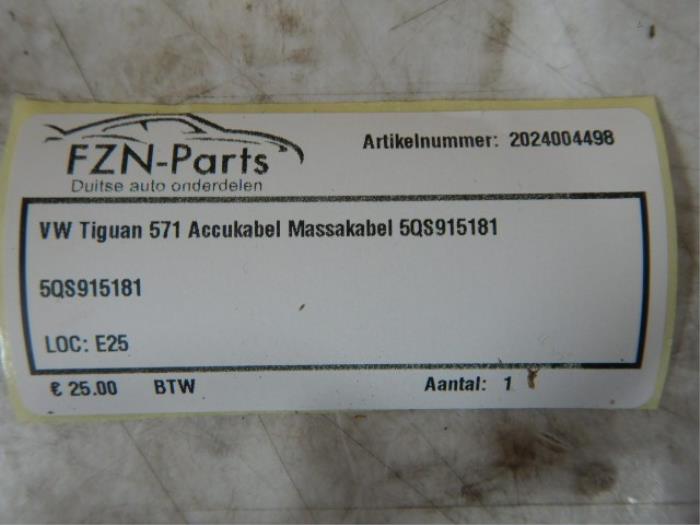 VW Tiguan 571 Accukabel Massakabel