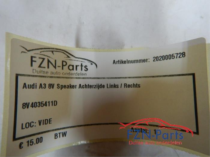 Audi A3 8V Speaker Achterzijde Links / Rechts