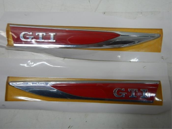 VW Polo 2G GTI Emblemen Logos Stickers Zijscherm Links+Rechts