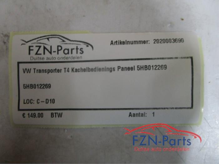 VW Transporter T6 Kachelbedienings Paneel