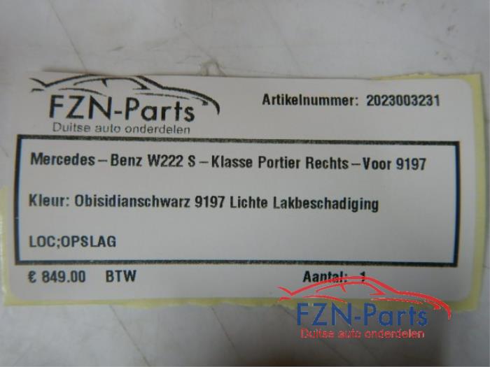 Portier 4Deurs rechts-voor Mercedes S-Klasse (22723080)