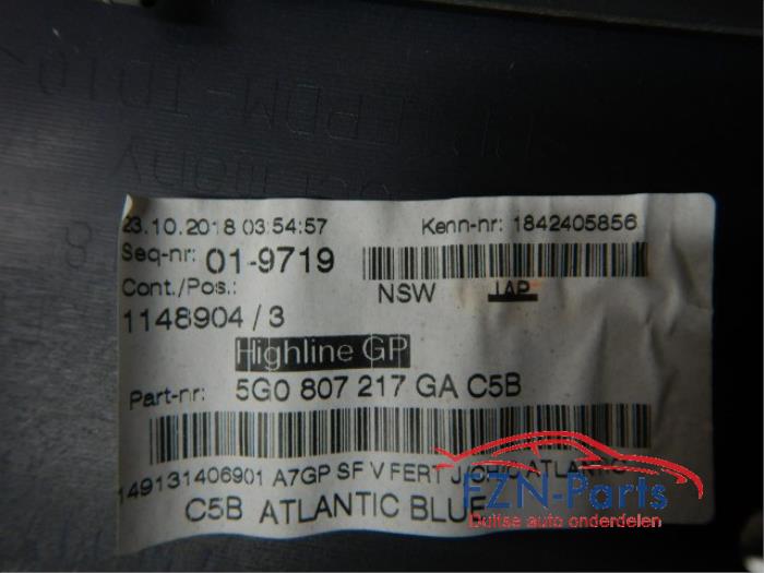 VW Golf 7 Facelift Voorbumper Mistlampen LC5B Atlantic Blue