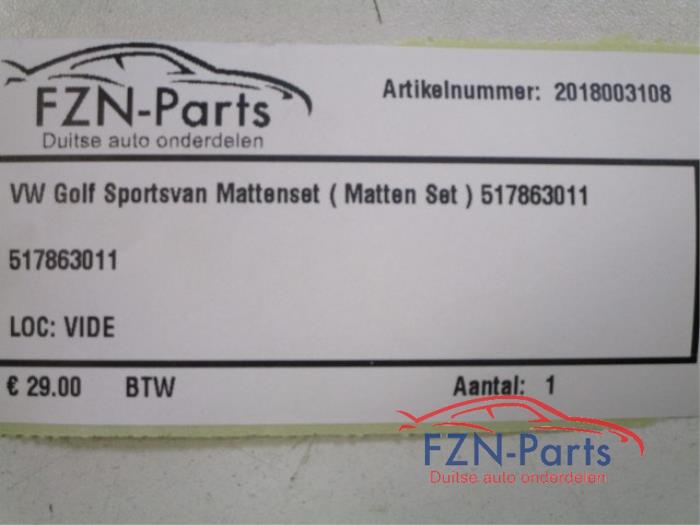 VW Golf Sportsvan Mattenset (Matten Set)