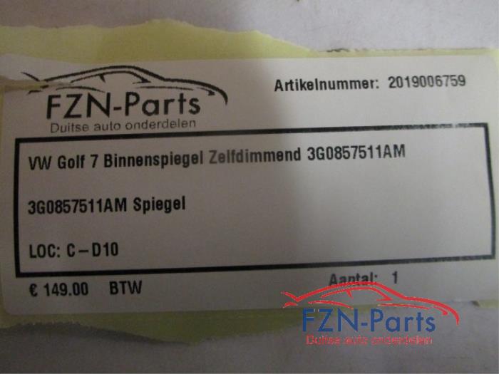 VW Golf 7 Binnenspiegel Zelfdimmend