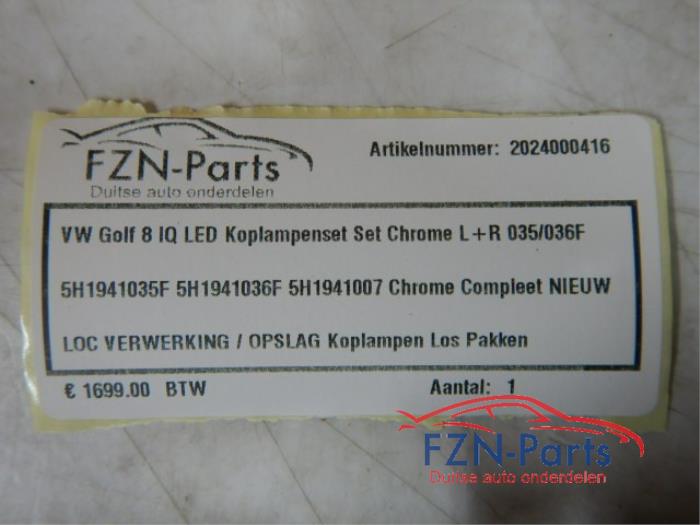 VW Golf 8 IQ LED Koplampen set Set Chrome L + R