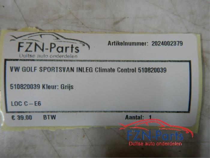 Climatronic Paneel Volkswagen Golf Sportsvan (22742592)
