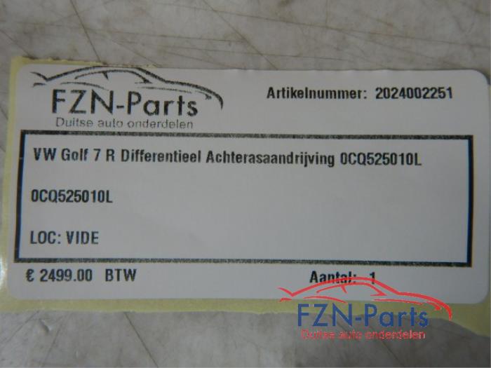 VW Golf 7 R Differentieel Achterasaandrijving