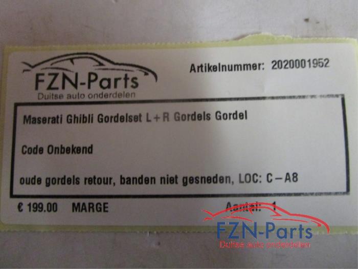 Veiligheidsgordel Set voor Maserati Ghibli (22728986)