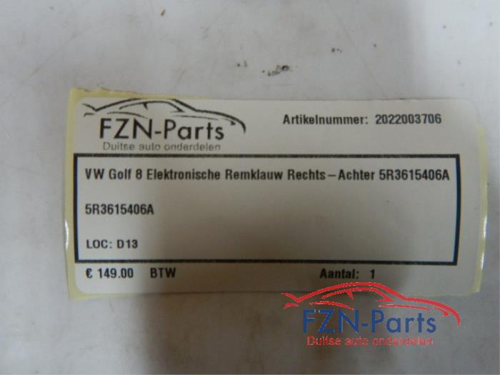 VW Golf 8 Elektronische Remklauw Rechts-Achter