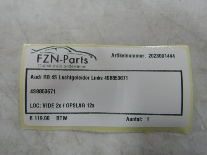 Audi R8 4S Luchtgeleider Links