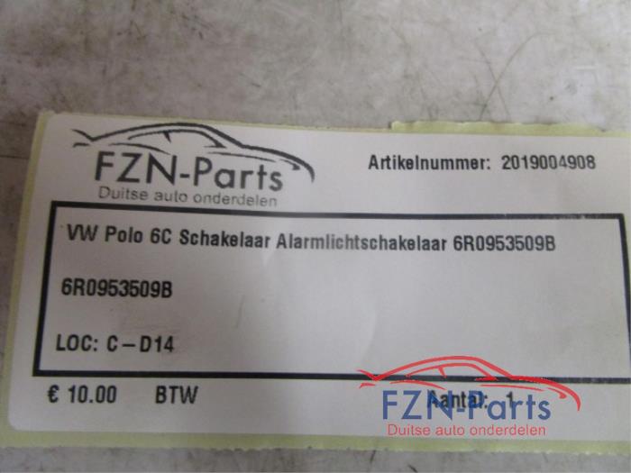 VW Polo 6C Schakelaar Alarmlichtschakelaar