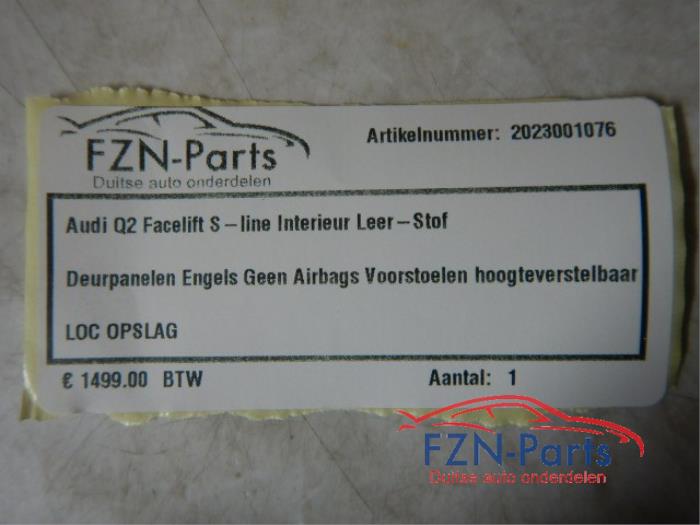 Bekleding Set (compleet) Audi Q2 (22740962)