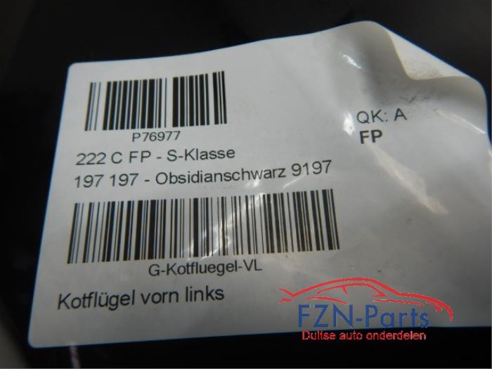 Mercedes - Benz S - Klasse W222 Spatscherm Zijscherm Links