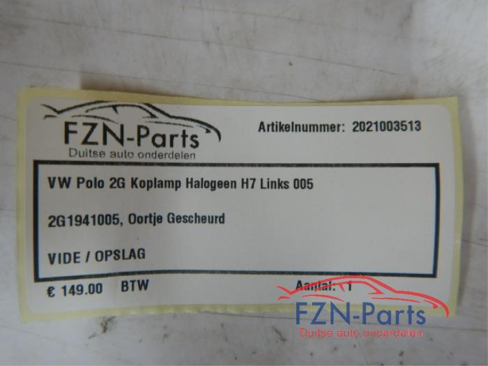 VW Polo 2G Koplamp Halogeen H7 Links
