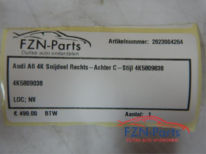 Audi A6 4K Snijdeel Rechts-Achter C-Stijl