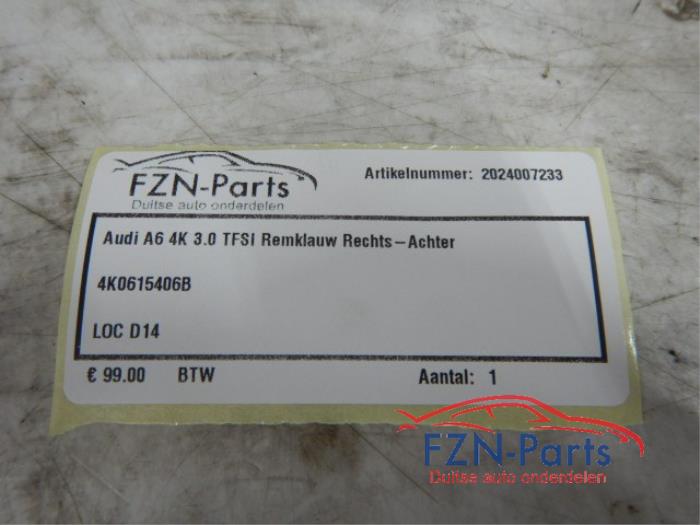Audi A6 4K 3.0 TFSI Remklauw Rechts-Achter