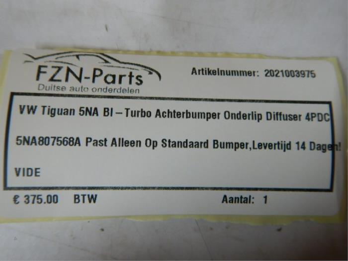Diffuser achterbumper Volkswagen Tiguan (22726970)