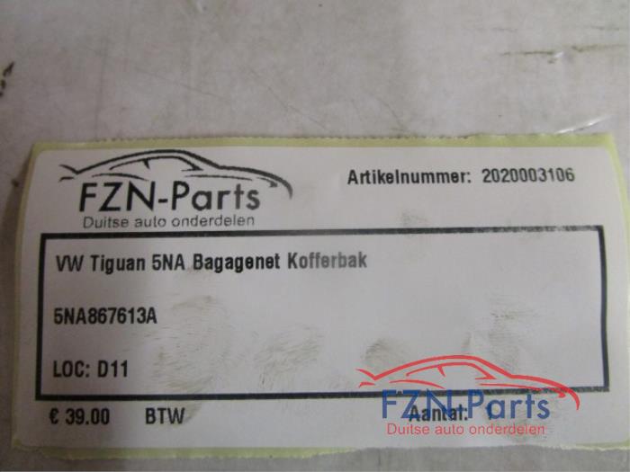 VW Tiguan 5NA Bagagenet Kofferbak
