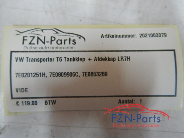 VW Transporter T6 Tankklep + Afdekkap LR7H