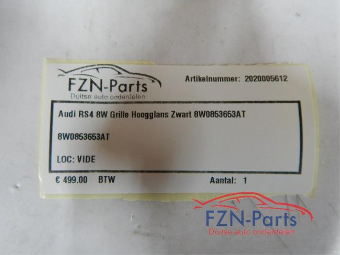 Audi RS4 8W Grille Hoogglans Zwart