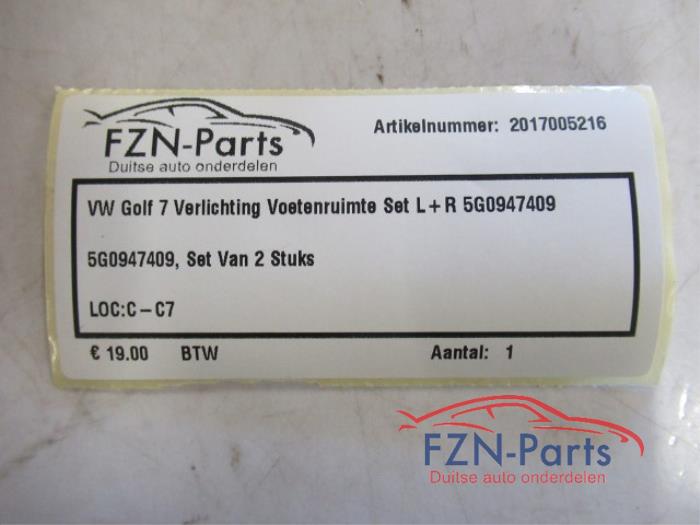 VW Golf 7 Verlichting Voetenruimte Set L+R