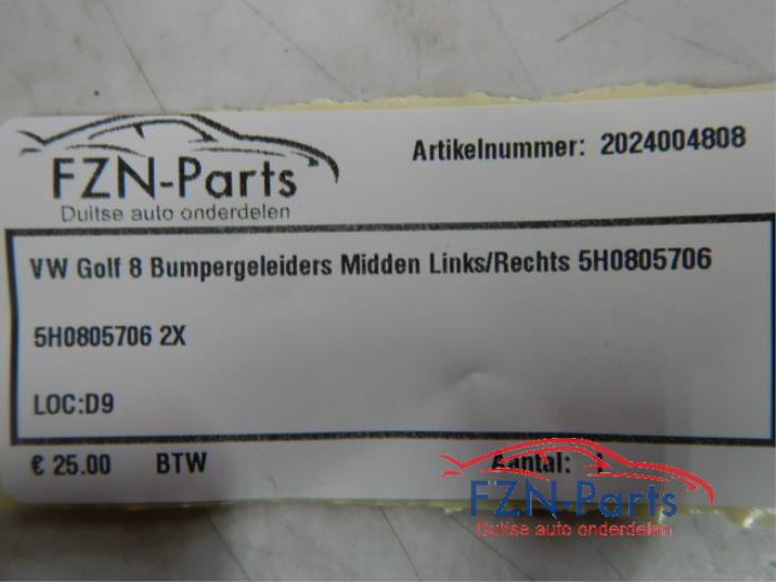 VW Golf 8 Bumpergeleiders Midden Links / Rechts set