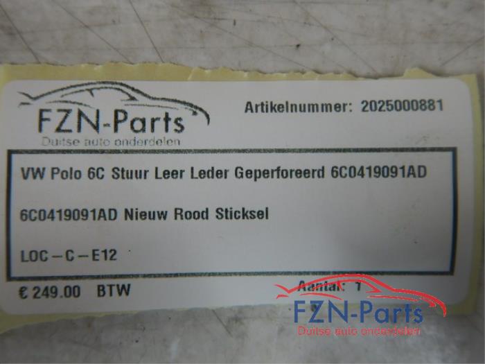VW Polo 6C Stuur Leer Leder Geperforeerd
