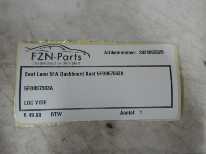 Seat Leon 5FA dashboard Kast
