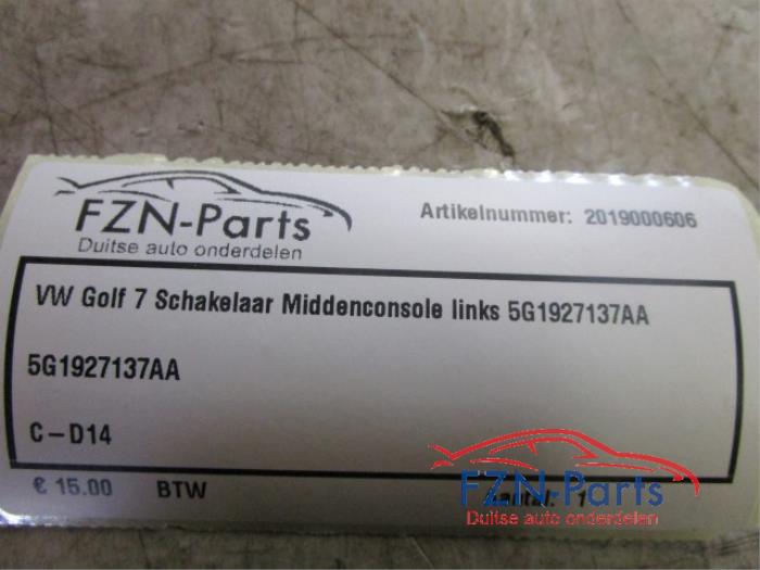VW Golf 7 Schakelaar Middenconsole Links