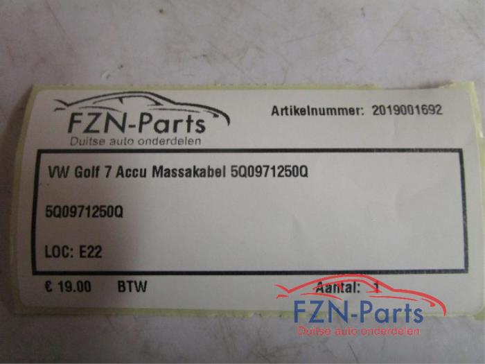 VW Golf 7 Accu Massakabel