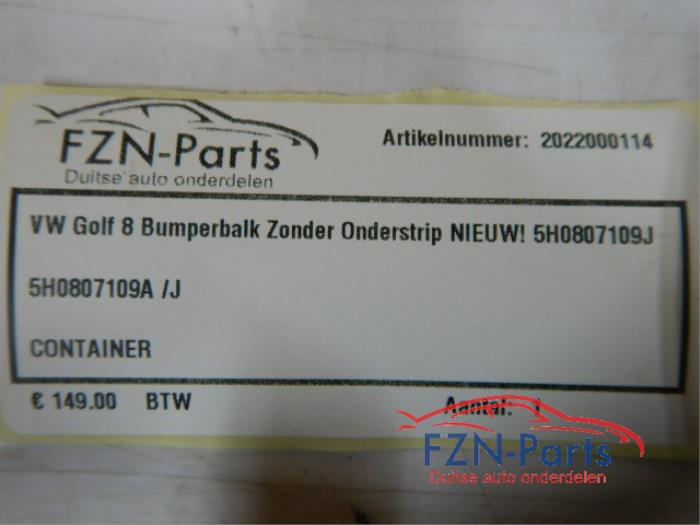 VW Golf 8 Bumperbalk zonder Onderstrip NIEUW!