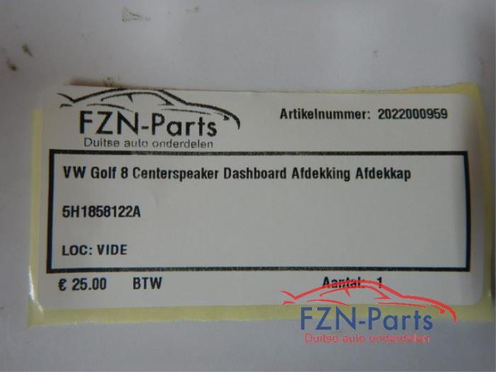 VW Golf 8 Centerspeaker Dashboard Afdekking Afdekkap