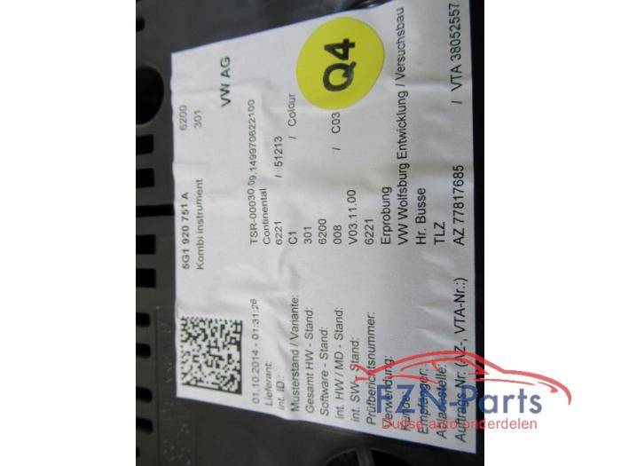 VW Golf 7 GTD Tellerunit Kilometerteller