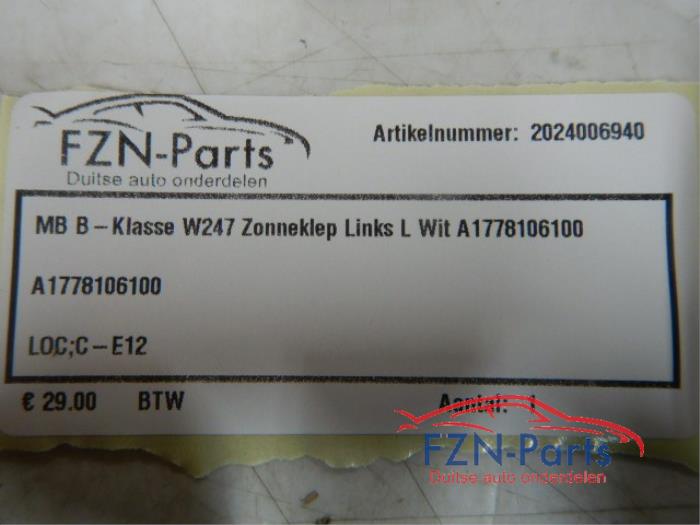 Zonneklep Mercedes B-Klasse (22727943)
