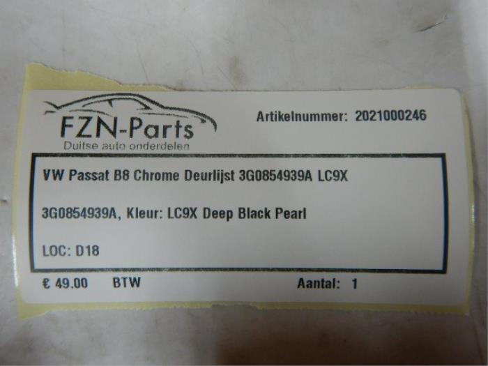 VW Passat B8 Chrome Deurlijst