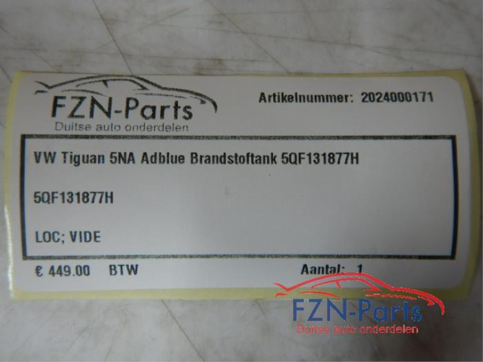 VW Tiguan 5NA Adblue Brandstoftank