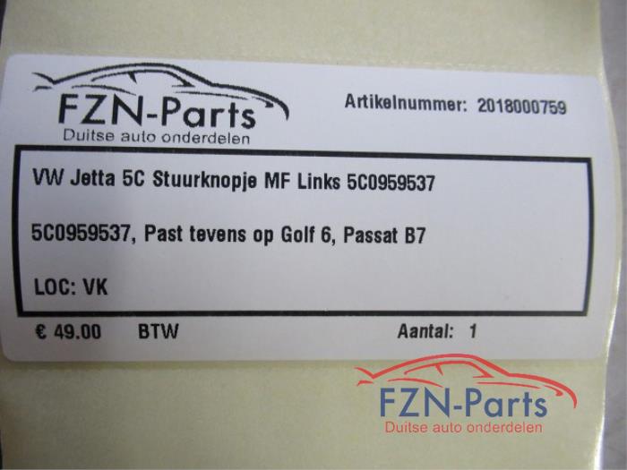 VW Jetta 5C Stuurknopje MF Links