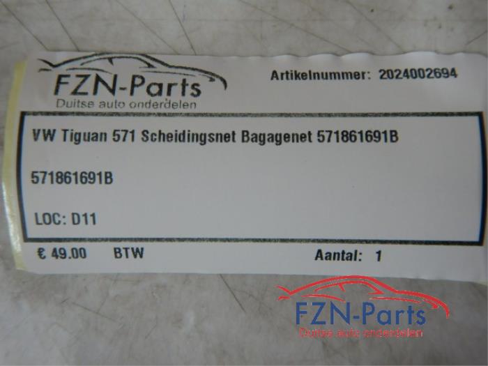 VW Tiguan 571 Scheidingsnet bagagenet