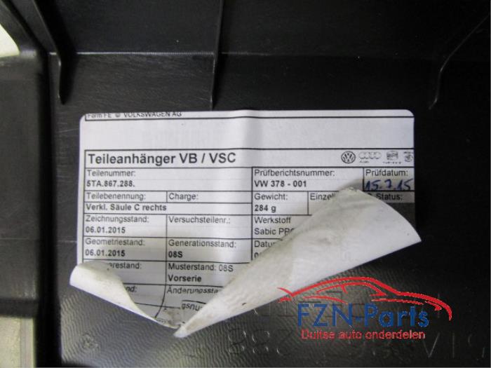 C-stijl afdekkap links Volkswagen Touran (22743864)