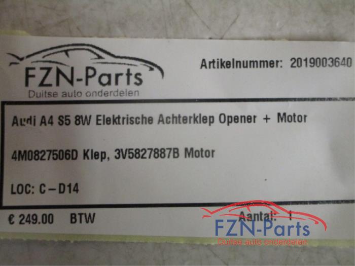 Audi A4 S5 8W Elektrische Achterklep Opener + Motor