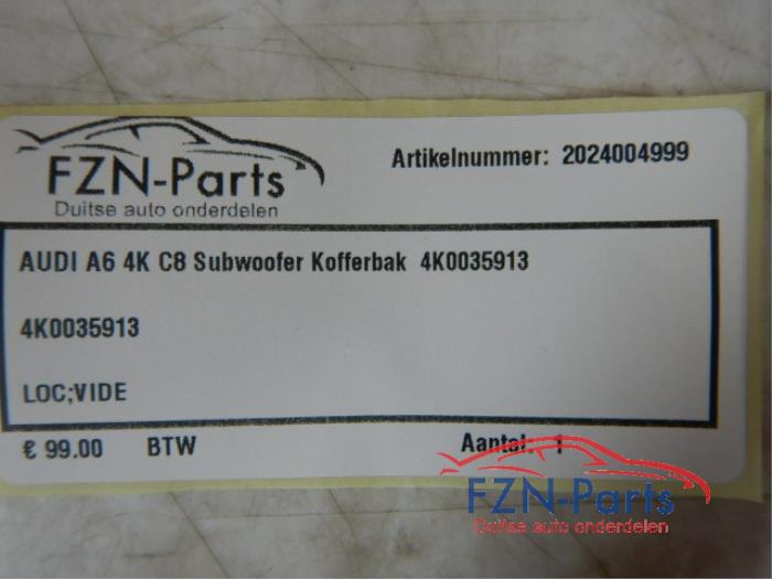 Audi A6 4K C8 Subwoofer Kofferbak