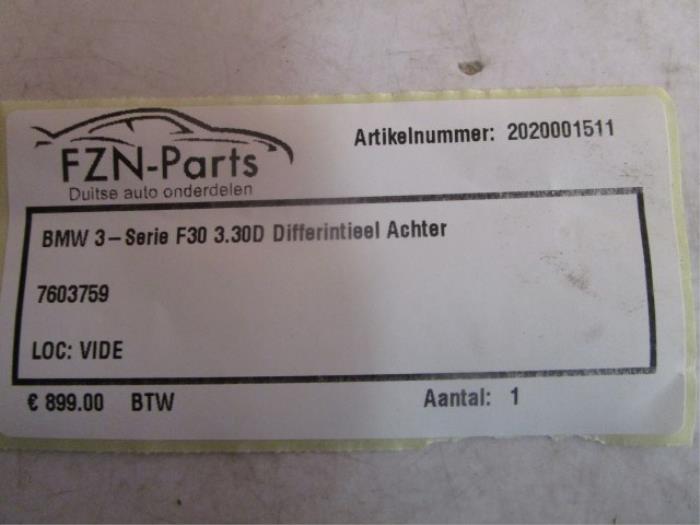 BMW 3-Serie F30 330D Differentieel Achter